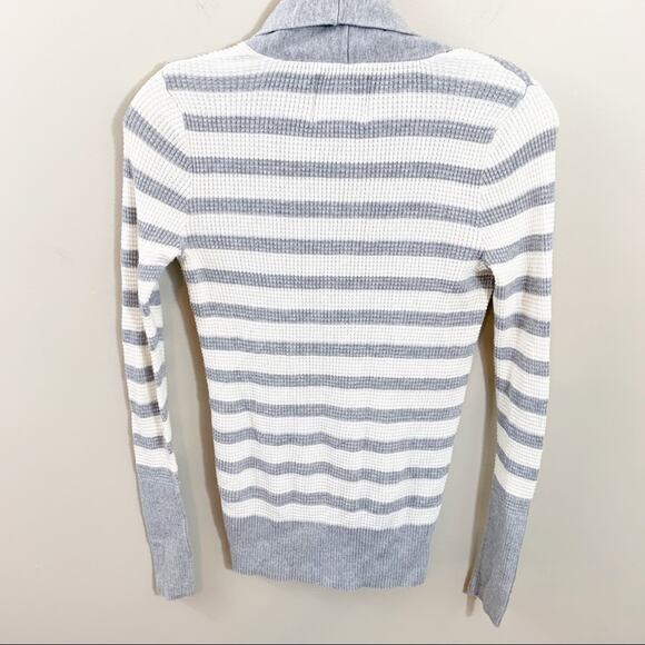 American Eagle Striped Waffle Button-Down Cardigan - Picture 4 of 4